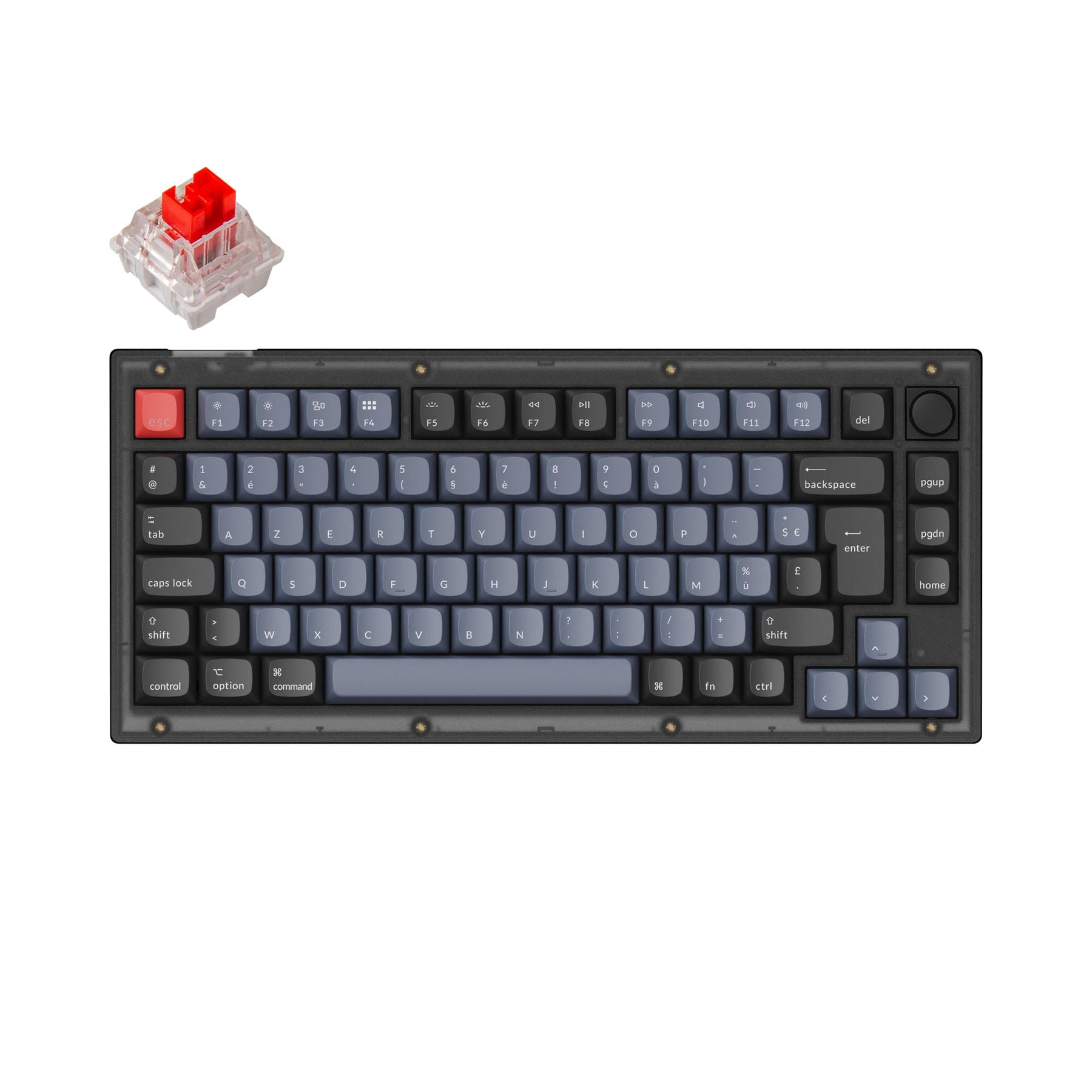 Coleção de layout ISO de teclado mecânico personalizado Keychron V1 QMK