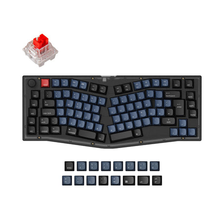 Keychron V10 (Alice Layout) QMK teclado mecânico personalizado coleção de layout ISO