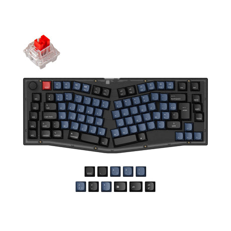 Keychron V10 (Alice Layout) QMK teclado mecânico personalizado coleção de layout ISO
