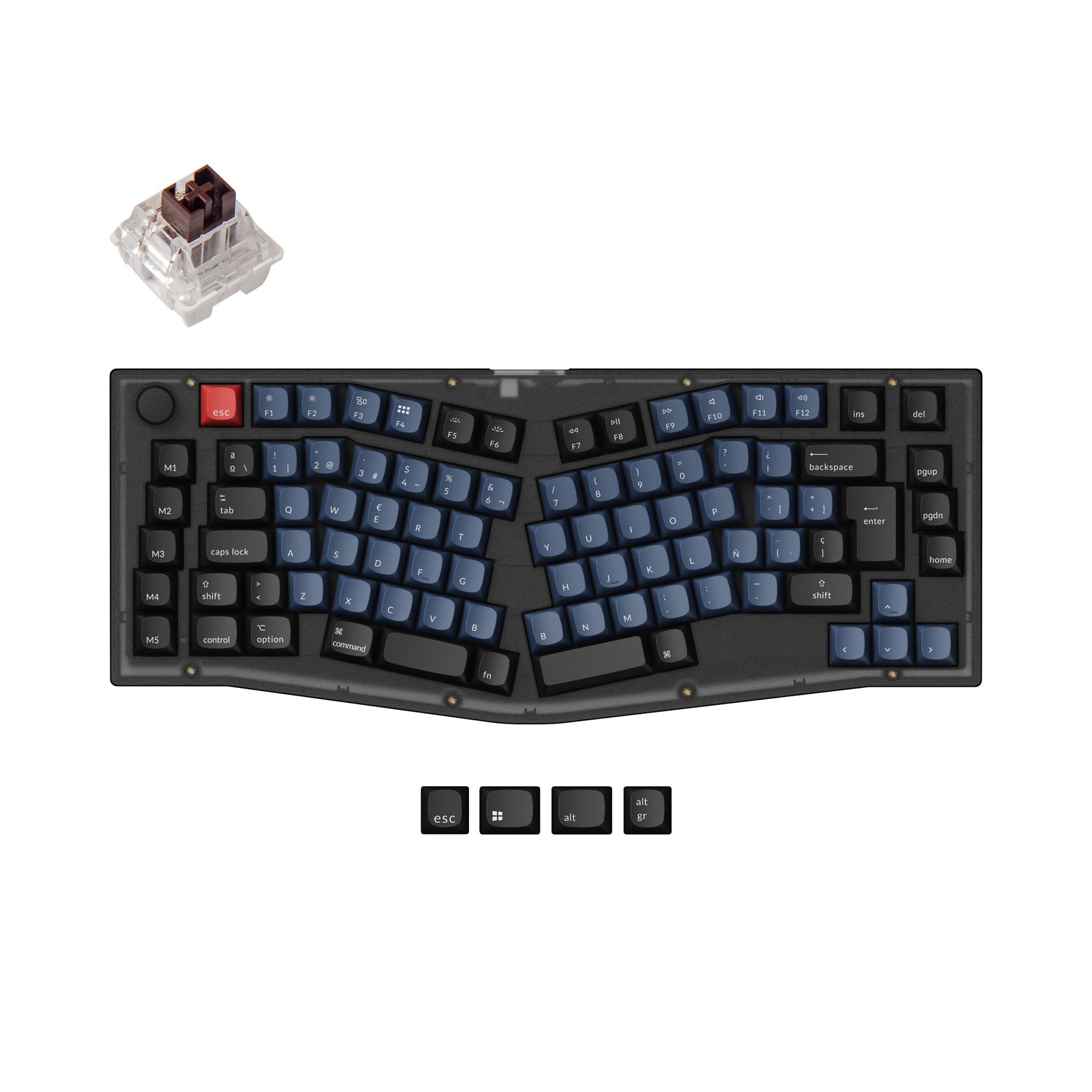 Keychron V10 (Alice Layout) Colección de diseño ISO de teclado mecánico personalizado QMK