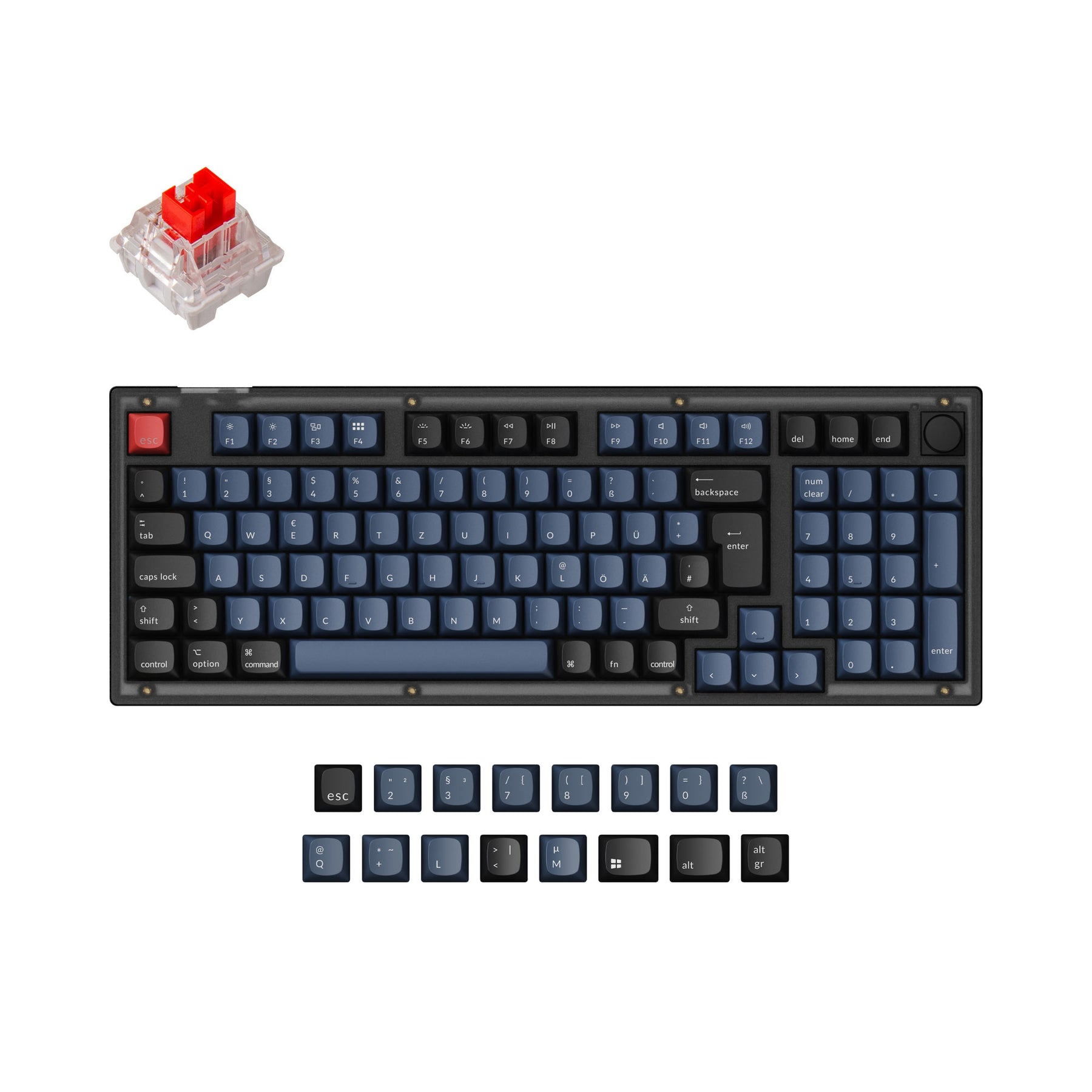 Coleção de layout ISO de teclado mecânico personalizado Keychron V5 QMK