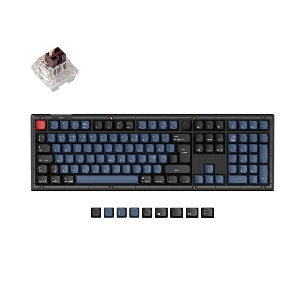 Colección de diseño ISO de teclado mecánico personalizado Keychron V6 QMK