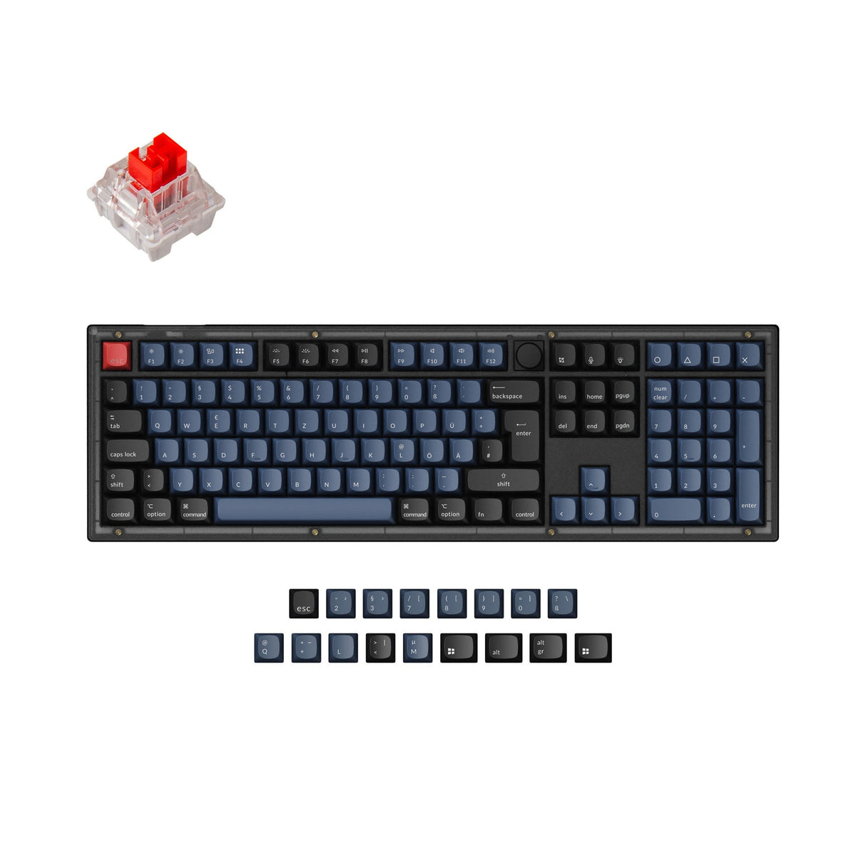 Colección de diseño ISO de teclado mecánico personalizado Keychron V6 QMK
