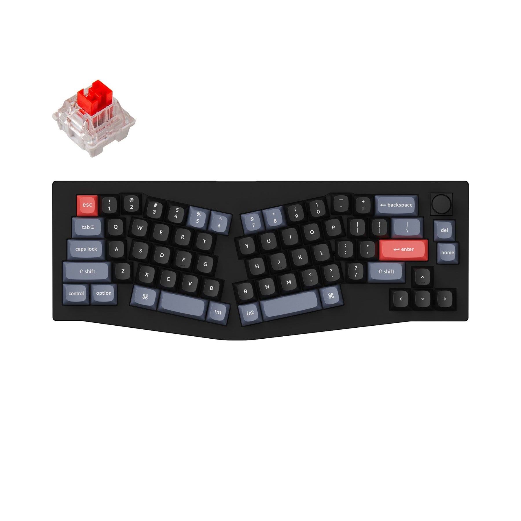 Keychron V8 (diseño Alice) Teclado mecánico personalizado QMK (diseño ANSI de EE. UU.)
