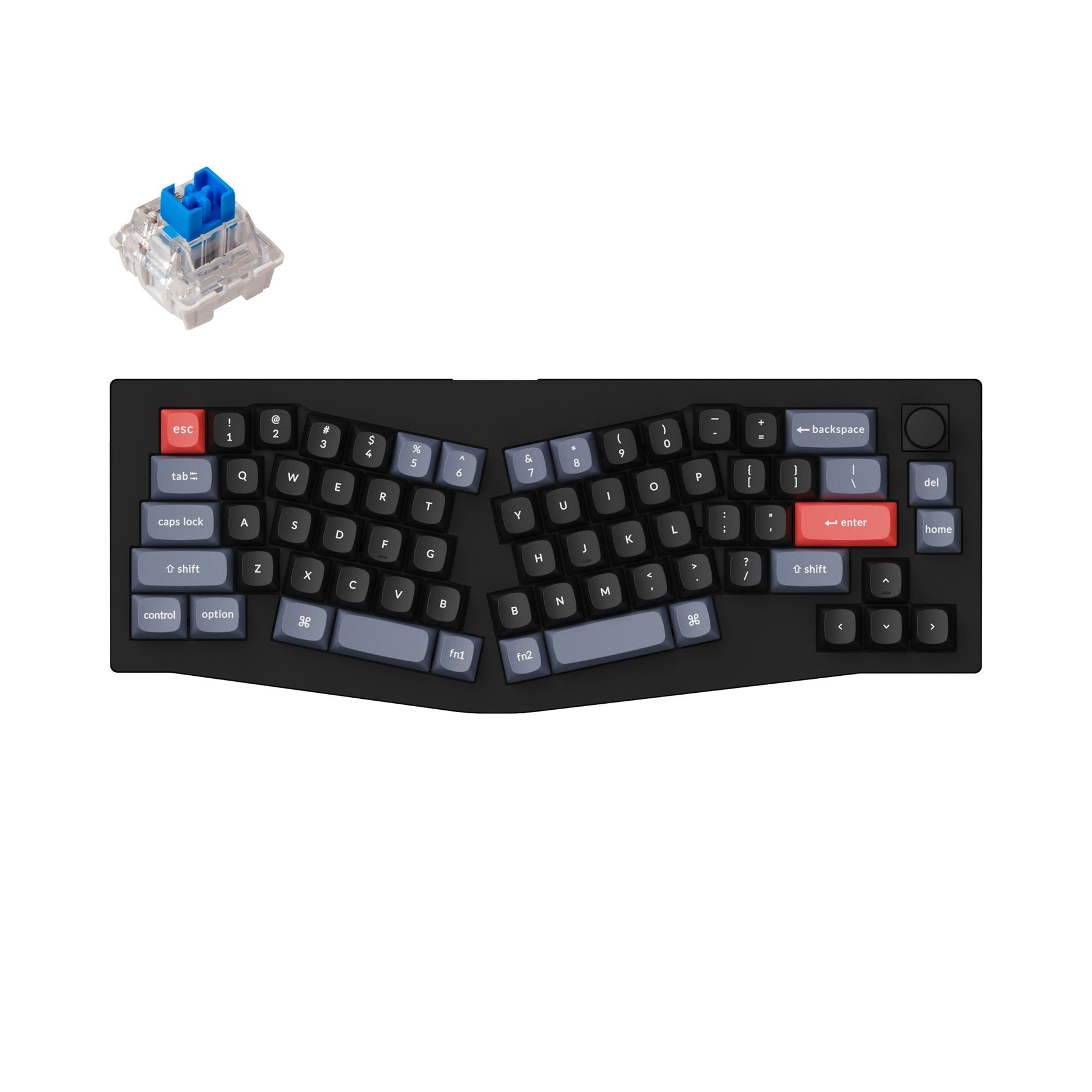 Keychron V8 (diseño Alice) Teclado mecánico personalizado QMK (diseño ANSI de EE. UU.)