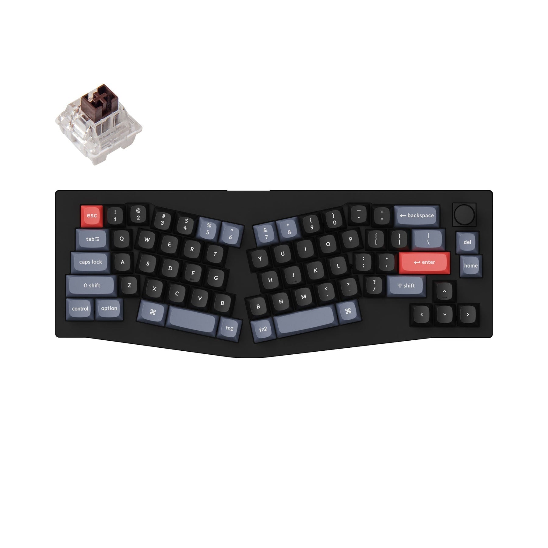 Keychron V8 (diseño Alice) Teclado mecánico personalizado QMK (diseño ANSI de EE. UU.)