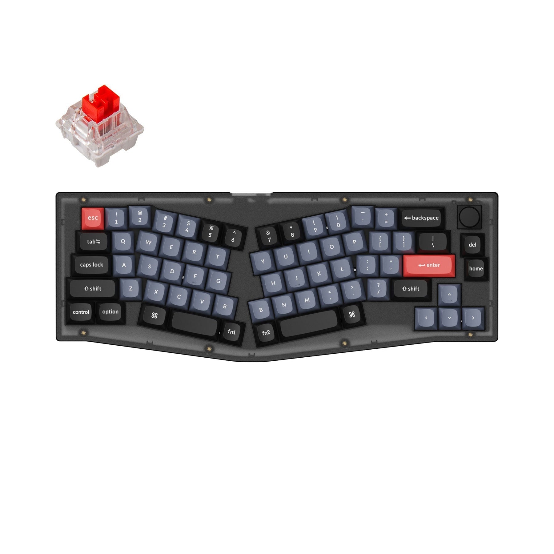 Keychron V8 (diseño Alice) Teclado mecánico personalizado QMK (diseño ANSI de EE. UU.)