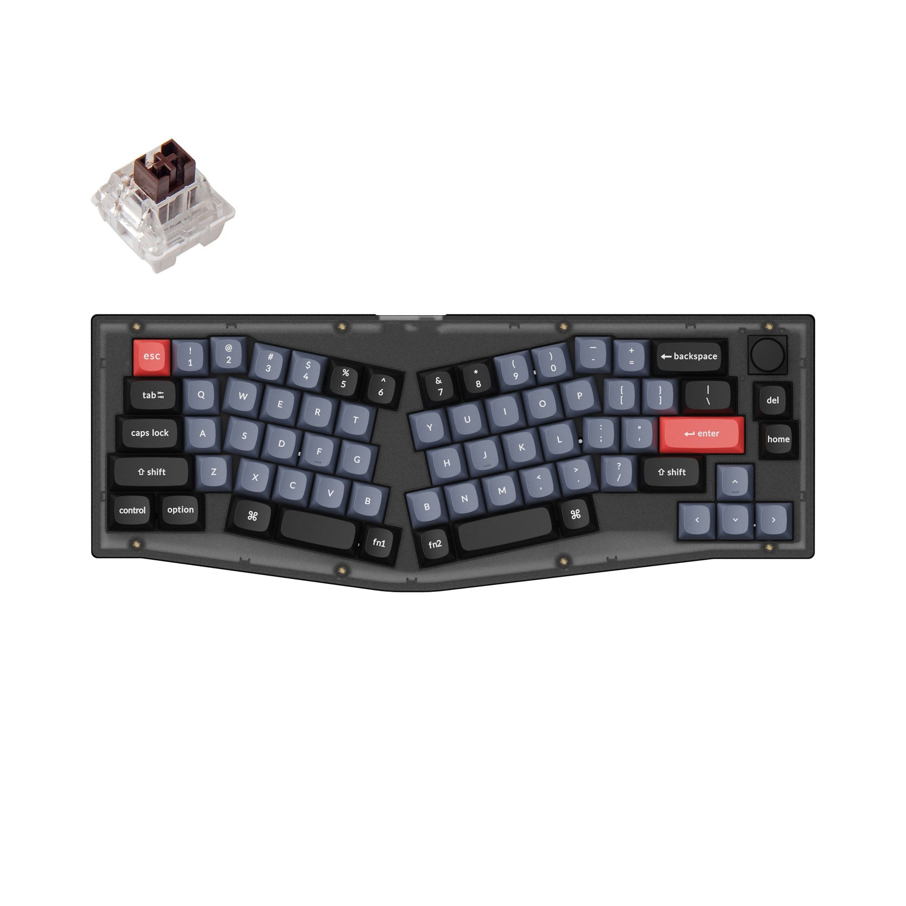 Keychron V8 (diseño Alice) Teclado mecánico personalizado QMK (diseño ANSI de EE. UU.)