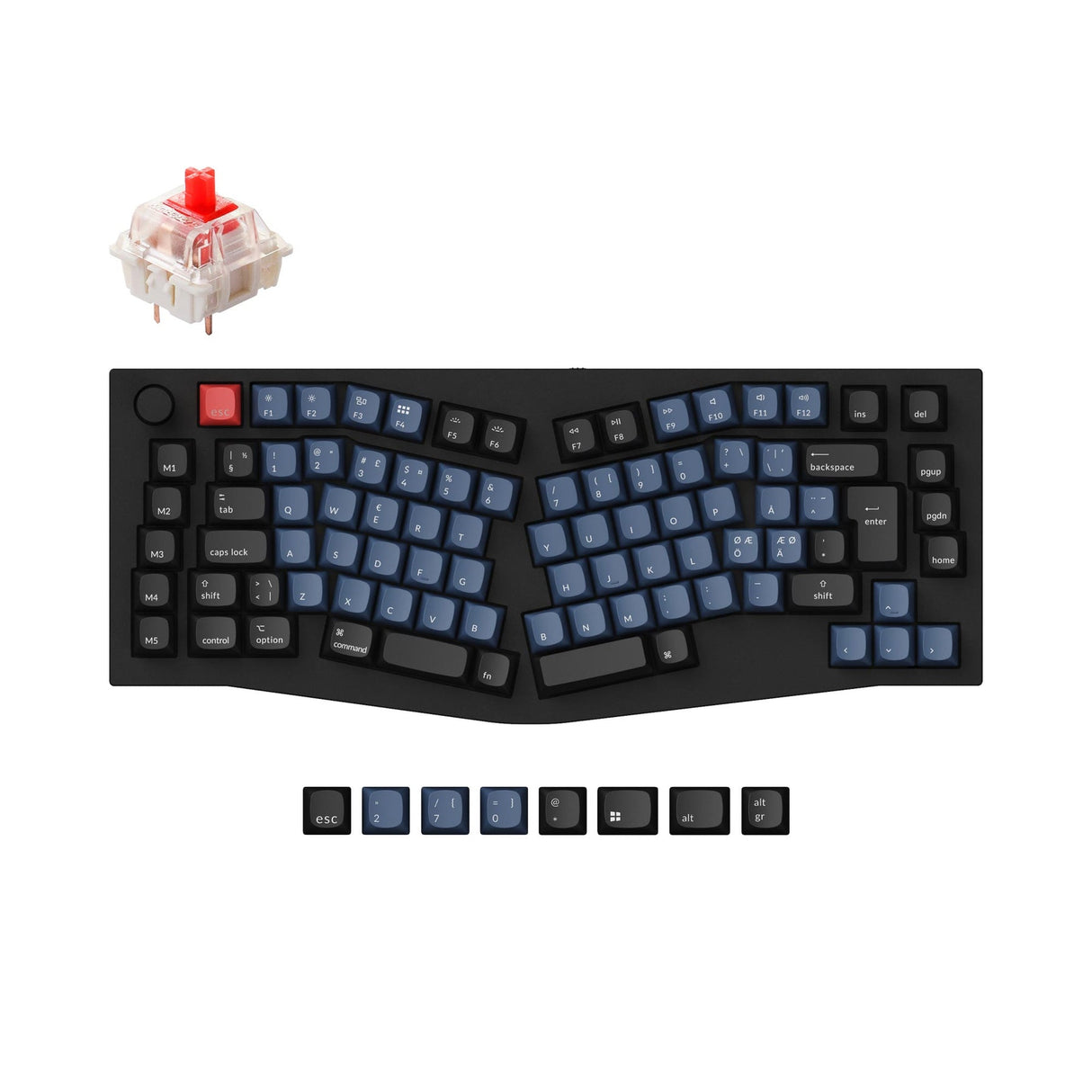 Keychron Q10 (Alice Layout) Colección de diseño ISO de teclado mecánico personalizado QMK