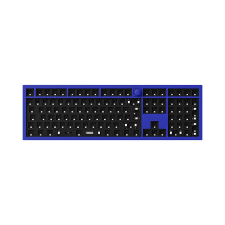 Keychron Q6 QMK/VIA custom mechanical keyboard knob version full size aluminum for Mac Windows Linux barebone blue frame