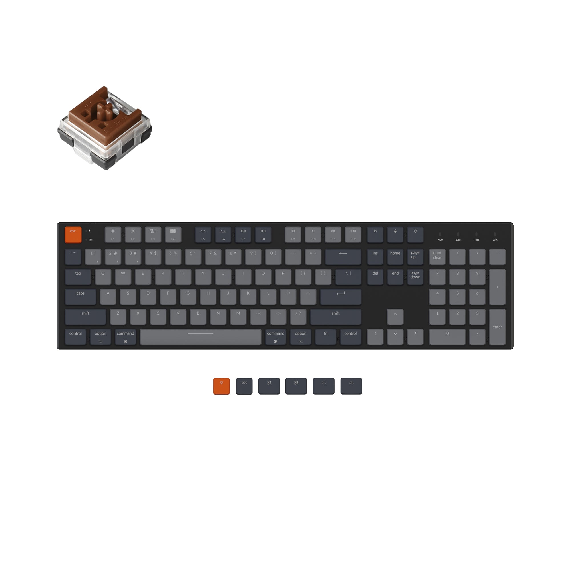 Keychron K5 Pro QMK/VIA Wireless Custom Mechanical Keyboard (US ANSI L ...
